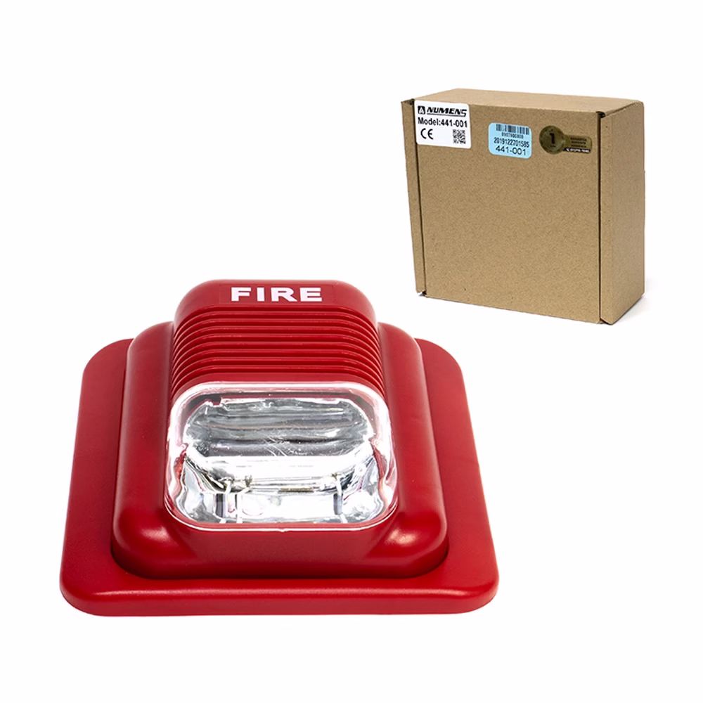 Alarma Sonora con Estrobo Rojo   Numens   Sirena con Estrobo Luminoso NUMENS   Alarma con Strobo de V DC