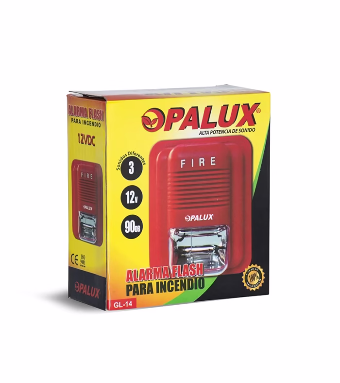 Estrobo Flash Luminoso con Sirena de Emergencia Opalux GL