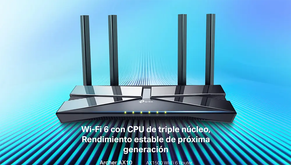 Archer AX10 Router Wi-Fi 6 TP-Link con PuertosGigabit y Doble Banda AX1500