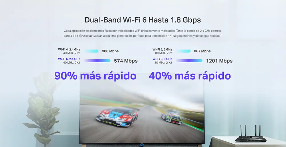 Archer AX20 Router Wi-Fi6 TP-Link Gigabit y Doble Banda AX1800