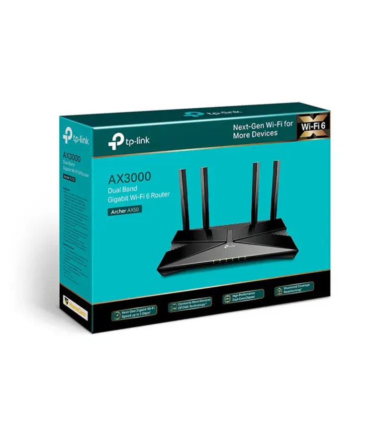 Archer AX50 Router Wi-Fi6 TP-Link Gigabit con WiFi en Doble Banda AX3000