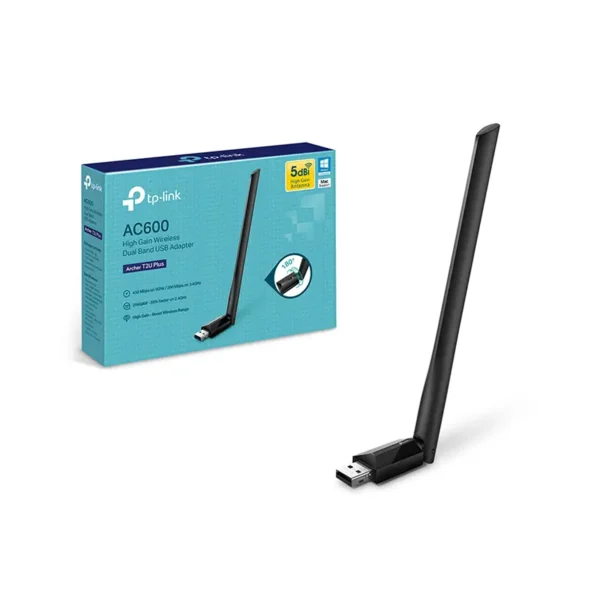 Archer T2U Plus - Adaptador USB WiFi de Alta Ganancia AC600 TP-Link