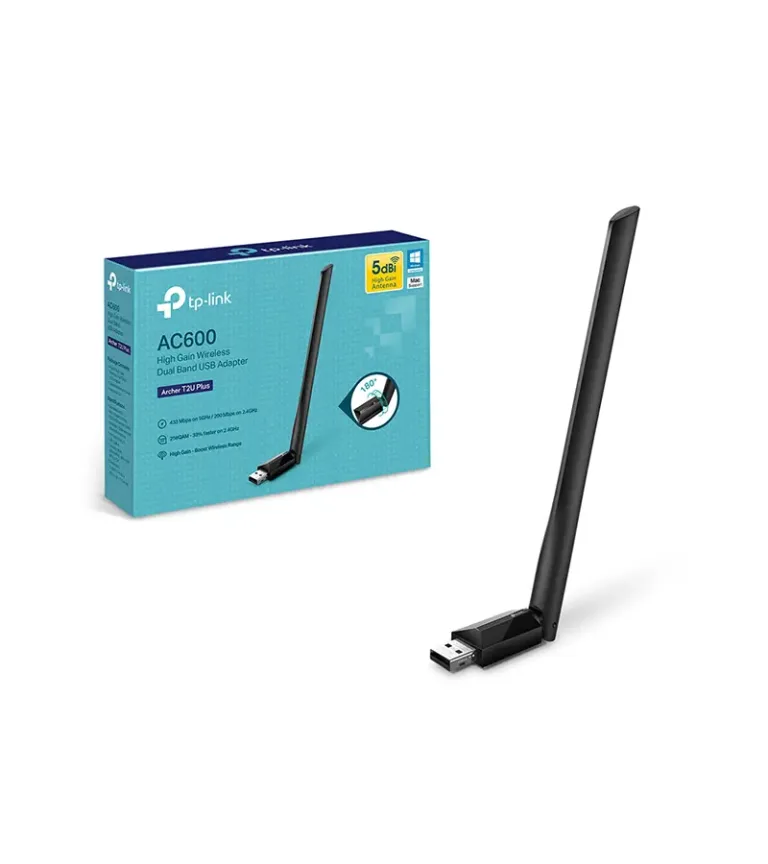 Archer T2U Plus - Adaptador USB WiFi de Alta Ganancia AC600 TP-Link