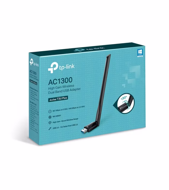 Archer TU Plus Adaptador USB Inalámbrico AC de Alta Ganancia TP Link