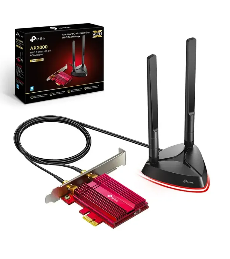 Archer TX3000E Tarjeta PCI express AX3000 Wi-Fi 6 con Bluetooth 5.0, Tarjeta Inalámbrica en Doble Banda AC3000 con Bluetooth 5.0 TX3000