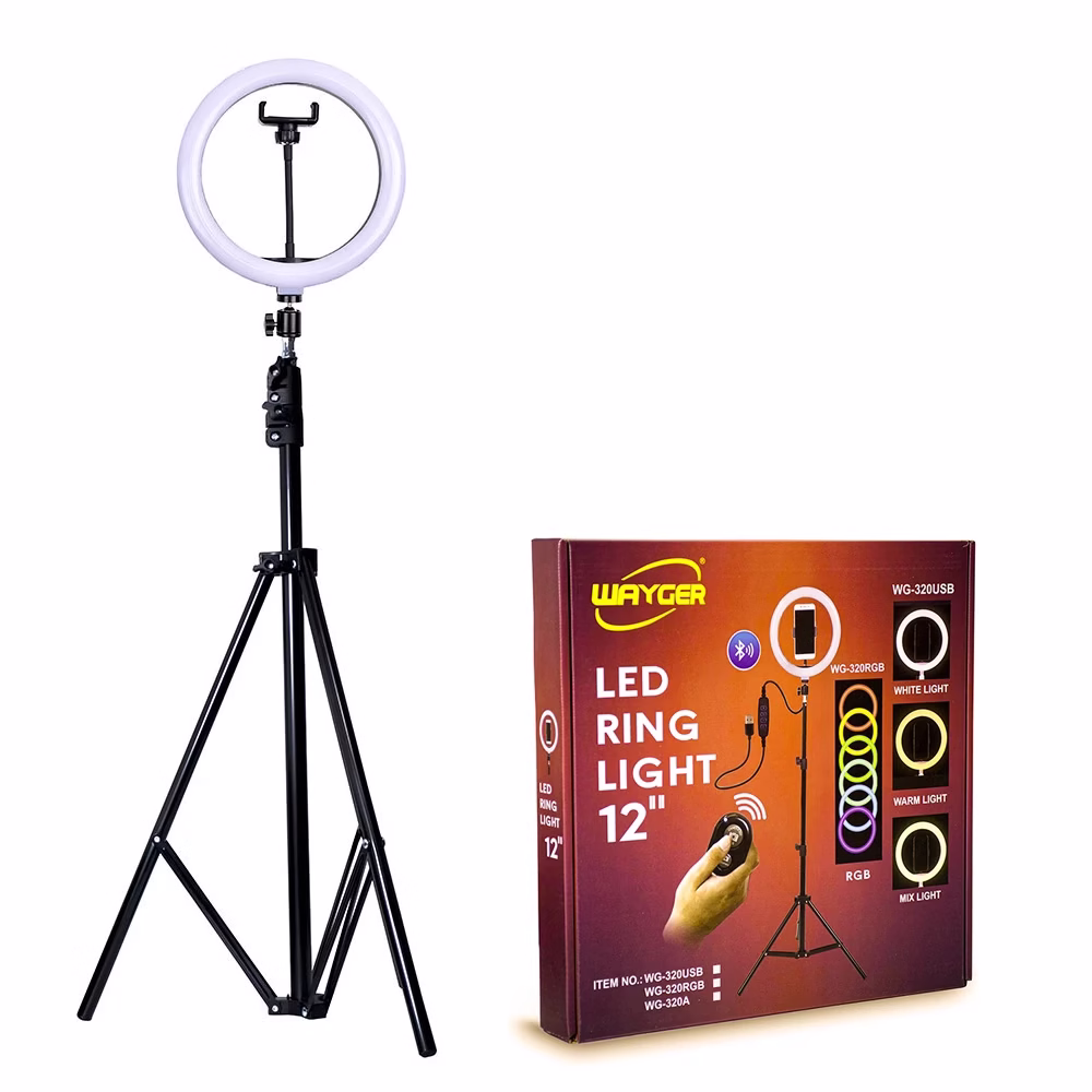 Aro LED de cm | UltraBrillante | Wayger | WG USB Aro Selfie de  Pulgadas | LED UltraBrillante en  tonalidades | WG USB