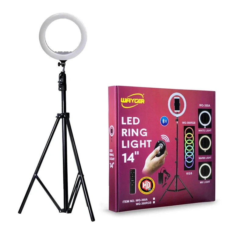 Aro Selfie de 36CM 14 Pulgadas LED UltraBrillante Wayger WG-360A ARO DE 14 ” / 36 CM  DE  LUZ LED ULTRA BRILLANTE WG-360A
