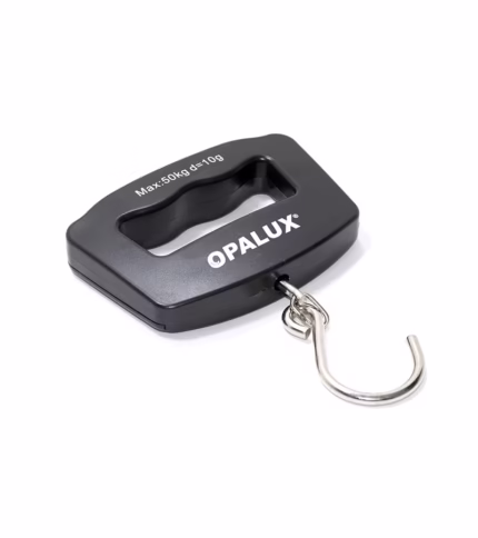 Balanza tipo Romana con Pantalla LED Opalux OP-607, BALANZA PORTATIL para viajero con Soporte hasta 50KG