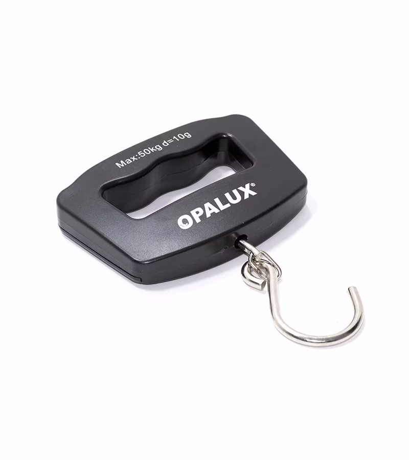 Balanza tipo Romana con Pantalla LED Opalux OP  BALANZA PORTATIL para viajero con Soporte hasta KG