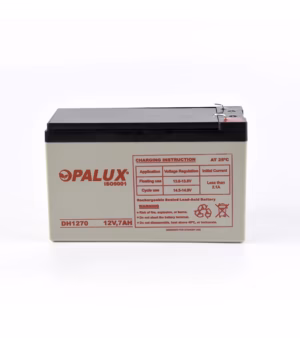 Batería 12V 7AH Opalux DH1270, Batería Seca Recargable 12V 7A, Batería ácido de Plomo 12V 7A DH1270 