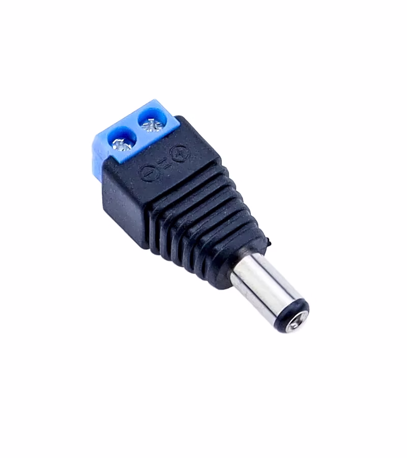 Adaptador Bornera a Jack DC Macho Conector para Fuente de Cámara de Seguridad Jack DC Macho American NET GP  PJAF