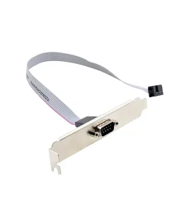 Bracket Serial DB9 para Placa Madre BRK-S9-30CM, Conector Serial DB9 Adaptable para Case