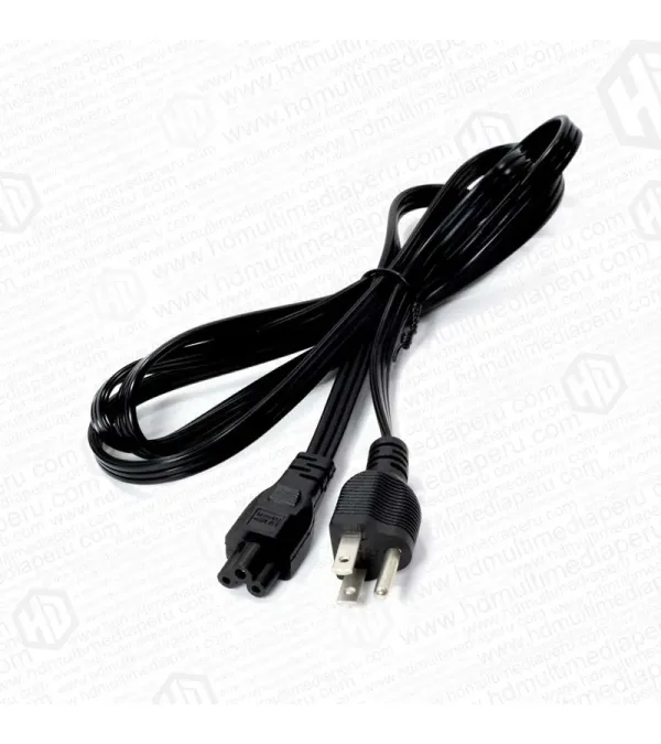 Cable de Poder TREBOL de 1.8MT IEC 60320 C5 a NEMA 5-15P American NET GP-130TT Cable de Poder para Cargador de Laptop - Tipo Trebol de 1.8MT - American NET GP-130TT, Cable de Poder Tipo Trébol C5 a NEMA 1.80mt American Net | HD Multimedia
