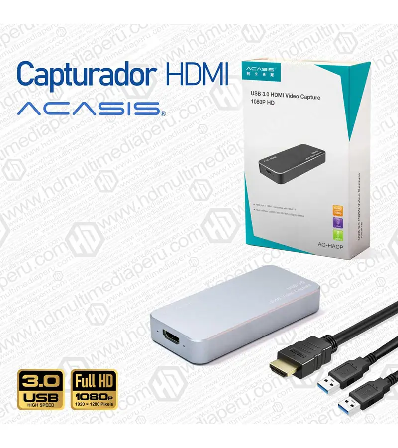 Capturador HDMI por USB 3.0 Acasis AC-HACP