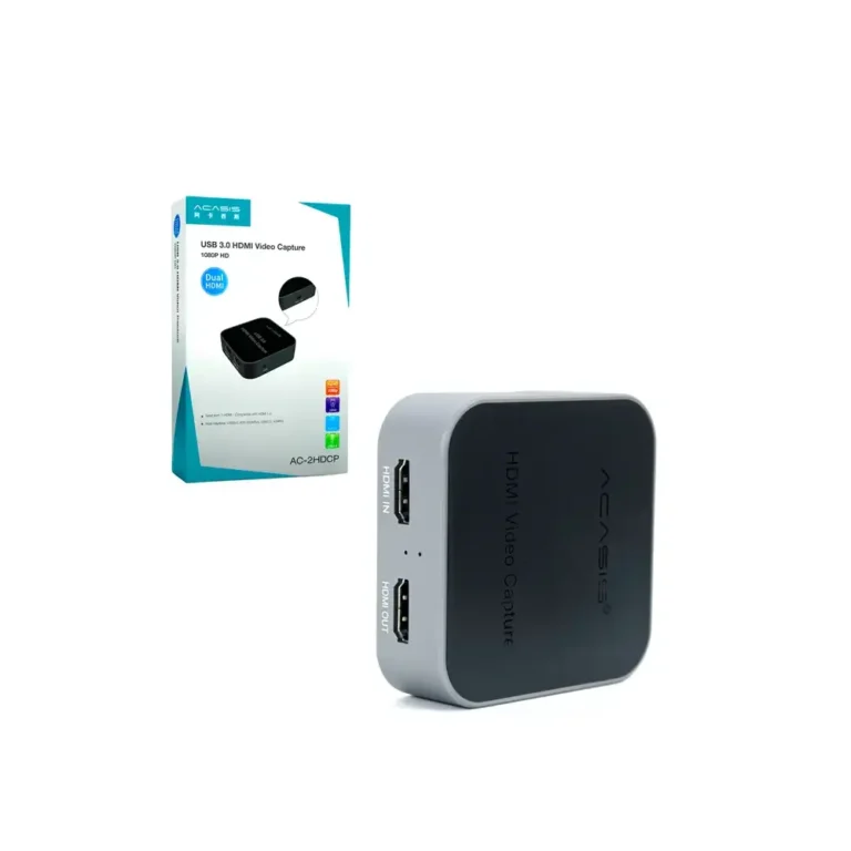 Capturador HDMI USB 3.0 Acasis AC-2HDCP USB 3.0 a Capturador HDMI Acasis, Capturador de Video HDMI por USB C y USB 3.0 con Video Loop (Retorno)