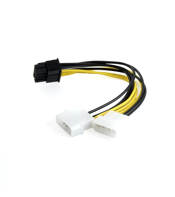 Cable Adaptador PCIe 8 PIN a 2 Molex 4 Pin Macho Glink GP-260-ST4P