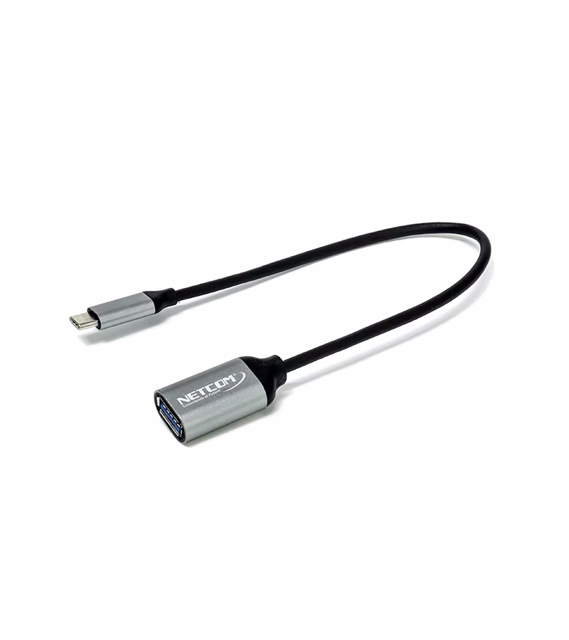 Adaptador OTG USB Tipo C a USB  Hembra   Netcom PE PH   Modelo en Cable