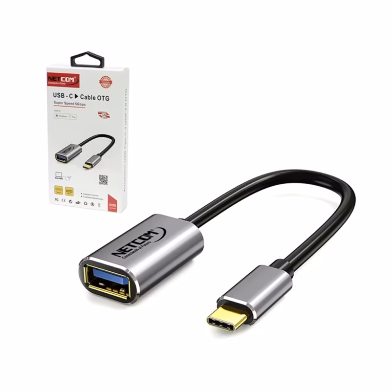 Cable Adaptador USB C OTG Netcom PE PH | Conecta tus Dispositivos USB a tu Smartphone o Tablet
