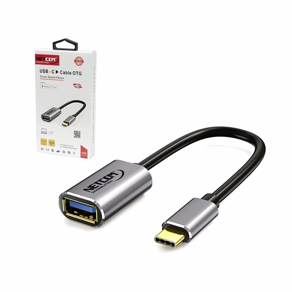 Cable Adaptador USB C OTG   Netcom PE PH Adaptador OTG USB Tipo C a USB  Hembra   Netcom PE PH   Modelo en Cable