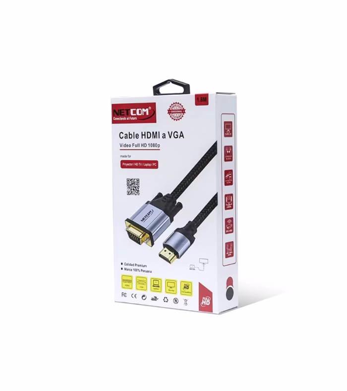 Cable HDMI a VGA de  metros Netcom PE SP