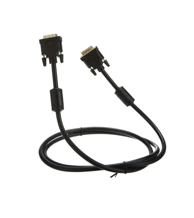 Cable DVI a DVI de 1.8Mt Con Filtro de Ferrita y Conector Dorado 24+1 - Trautech PE-DV0086