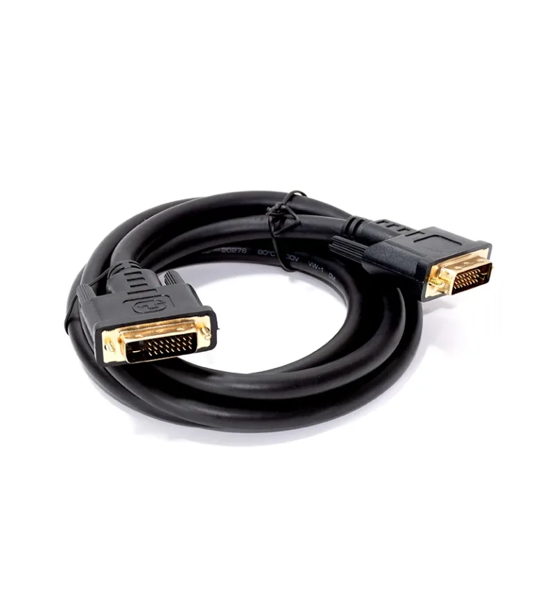 Cable DVI de 1.8 Metros Dual Link 24+1 Kumo STA-D401A Cable DVI de 1.8M Con Conector Gold Plated, Full Cobre, Dual-Link WHD 2K Kumo