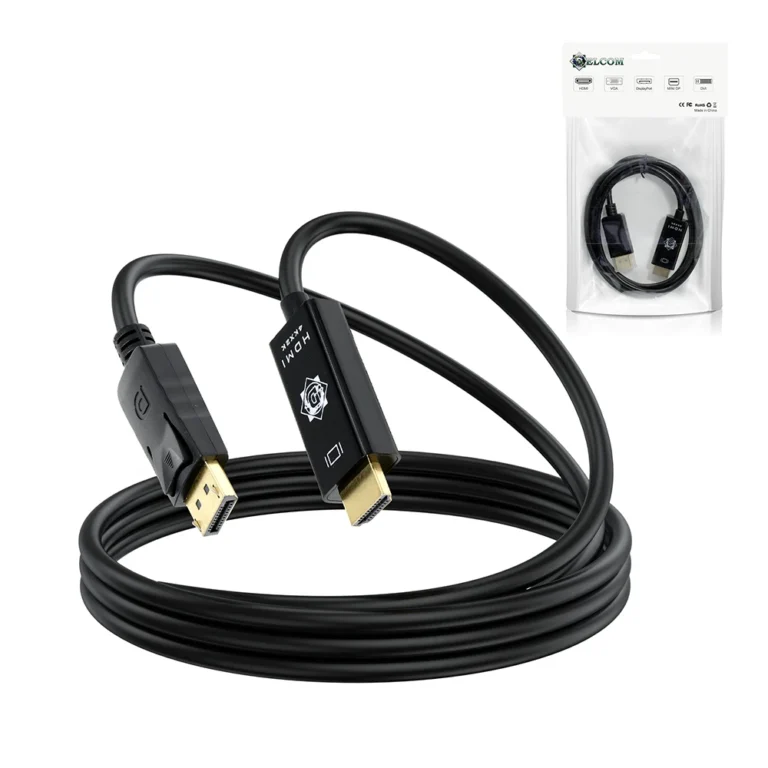 Cable Adaptador DisplayPort a HDMI de 1.8mts - Delcom DADP021, DisplayPort a HDMI 4K Ultra HD 2160p Cable de 1.8 Metros Delcom DCDP-011