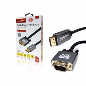 Cable DisplayPort a VGA de 1.8 metros Netcom PE-DP0173, DP a VGA