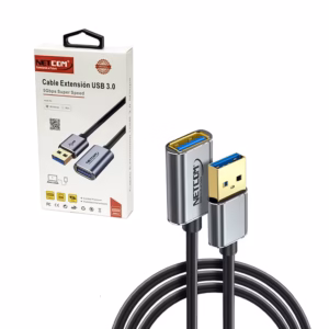 Cable Extensión USB 3.0 de 1.8Mt - Metal Shield - NETCOM PE-CA0092 Extensión de USB 3.0 de 1.8 metros Reforzado - Netcom PE-CA0092