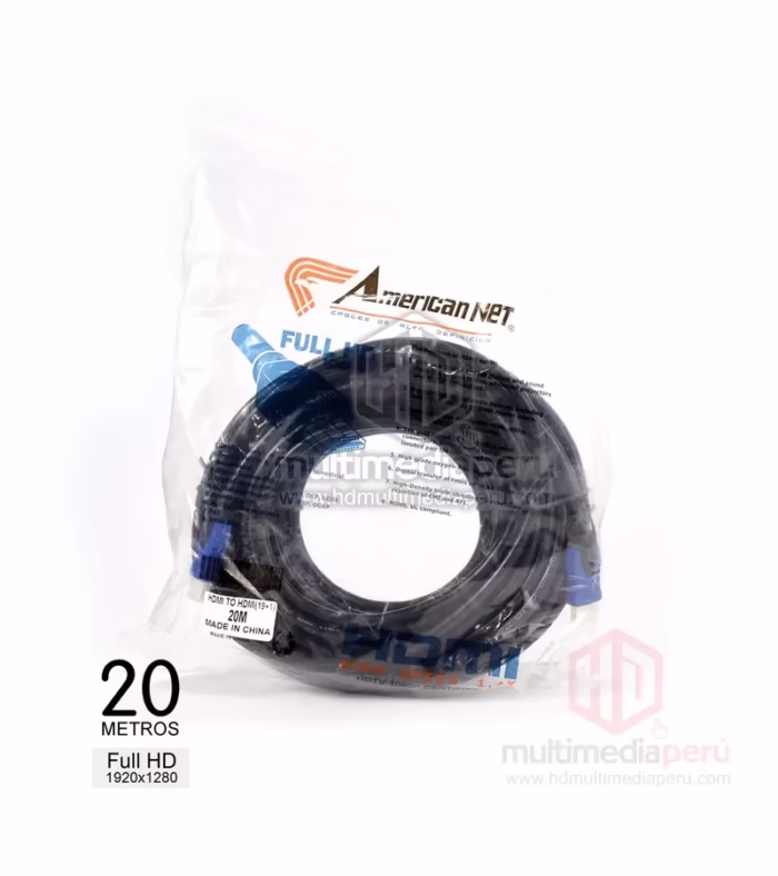 Cable HDMI de mt en Bolsa FullHD p American NET HD AN