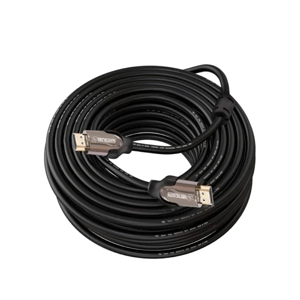 Cable HDMI LANCOM 10MT: Extiende tu experiencia multimedia al máximo Cable HDMI de 10 Metros, marca LANCOM, Modelo HAA01-10M, con Conector Gold Plated, Full Cobre, High Speed, Audio Retorno, 18Gbps, HDR