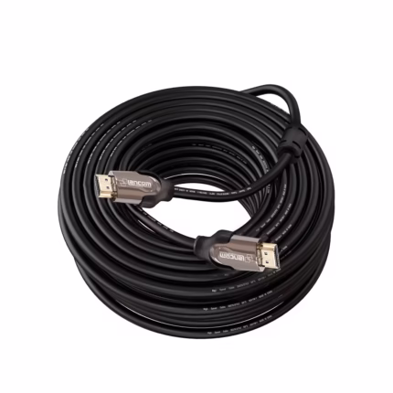 Cable HDMI Lancom de 15 Metros: Extiende tu experiencia multimedia sin límites Cable HDMI de 15 Metros, marca LANCOM, Modelo HAA01-15M, con Conector Gold Plated, Full Cobre, High Speed, Audio Retorno, 18Gbps, HDR, Versión 2.0, Ultra HD 4K 2160p