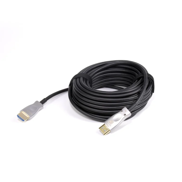 Cable HDMI de 10M con fibra Óptica  8K v2.1 Delcom DAOC010 Cable HDMI de 10 Metros en fibra optica digital AOC, con soporte de Alta Resolución 8K v2.1, Adaptable a 4K y Full HD - Delcom DAOC010