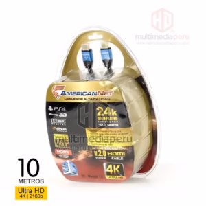 Cable HDMI de 10 metros v2 UltraHD en Blister | American NET | GP090B-10M