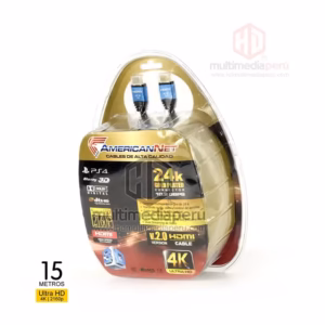 Cable HDMI de 15 metros v2 ultraHD en Blister - American NET GP090B-15M