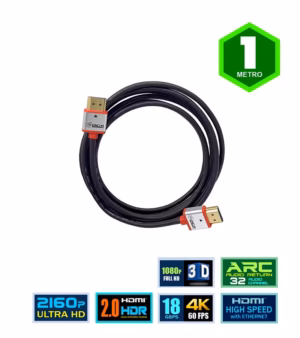 Cable HDMI de 1mt 4K Ultra Delgado Slim Lancom HAA90-SL1M, Cable HDMI 1mt Slim marca LANCOM Slim Ultra HD 2160p 4K Full HD 1080p