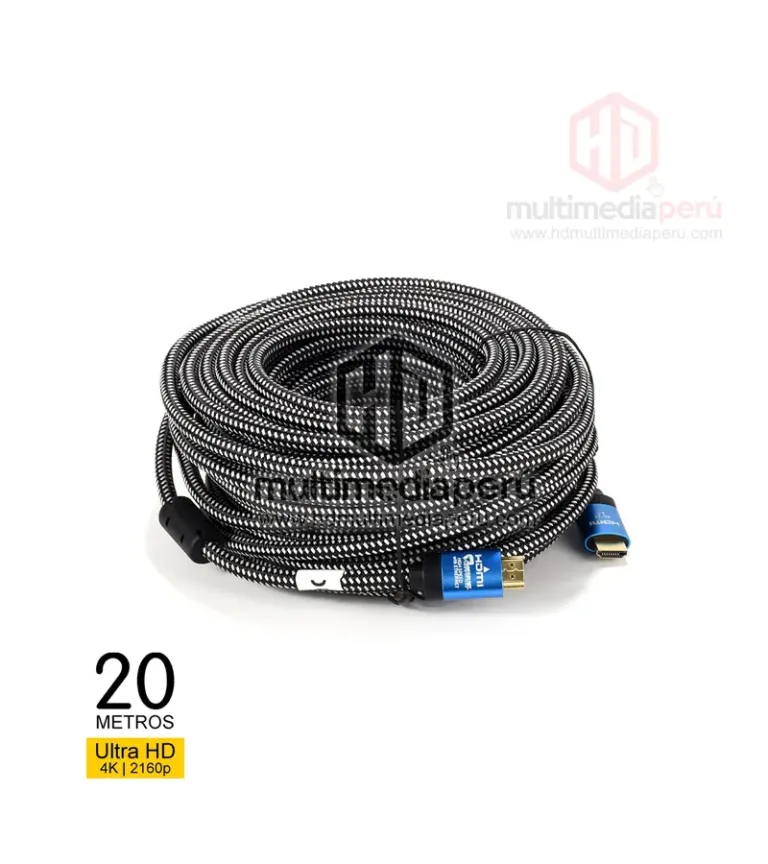 Cable HDMI de 20Mt con Booster Amplificador v2.0 4K Ultra HD - American NET GP090-20M