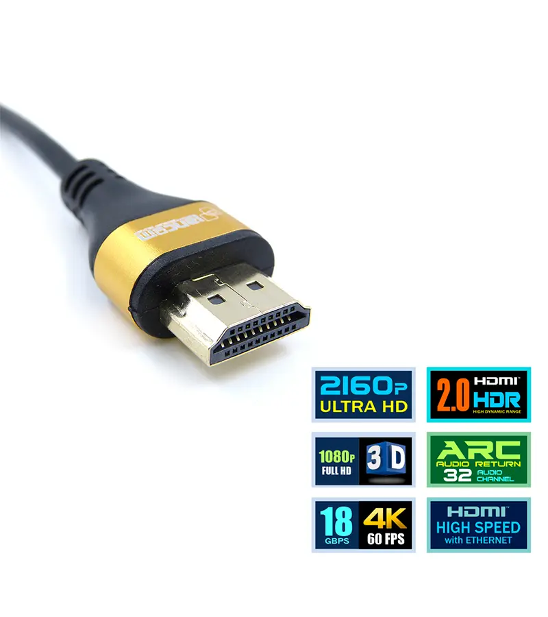 Cable HDMI de 2mt Lancom v2 4K Ultra HD Slim HAA90-2M