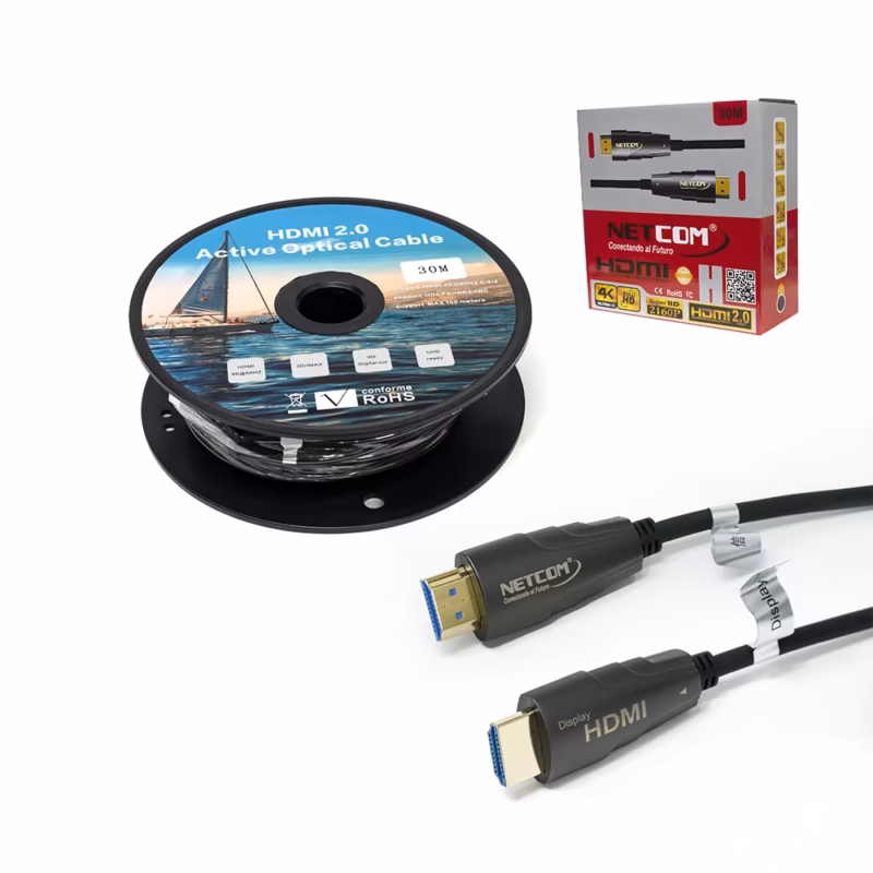 Cable HDMI de MT en Fibra Optica v K Netcom PE CB