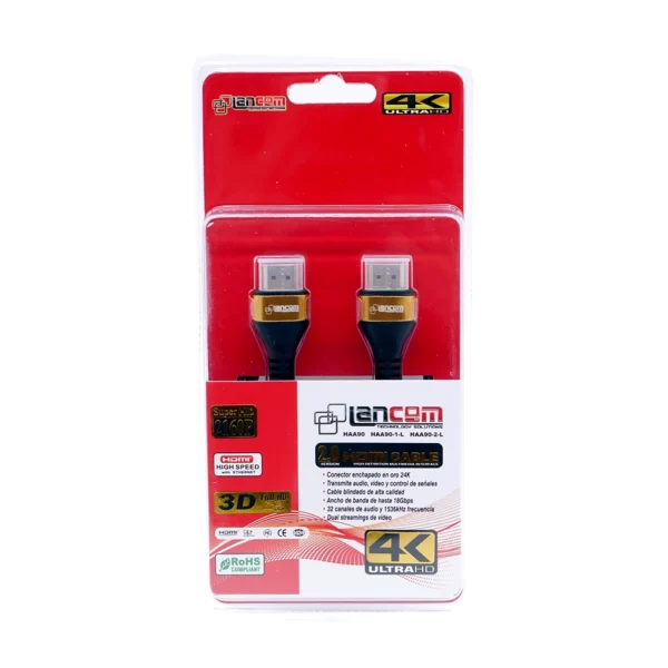 Cable HDMI de 5MT LANCOM Ultra Delgado Slim HAA90-5M Cable Hdmi de 5 metros Ultra Delgado modelo Slim 4K 2160p versión 2.0 Lancom