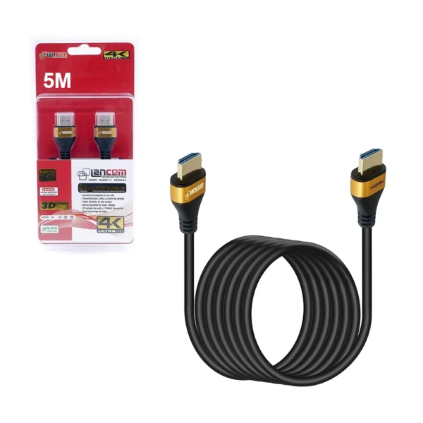 Cable HDMI de 5MT LANCOM Ultra Delgado Slim HAA90-5M Cable Hdmi de 5 metros Ultra Delgado modelo Slim 4K 2160p versión 2.0 Lancom