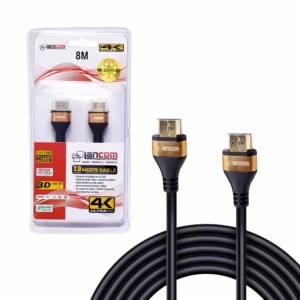 Cable HDMI Lancom de 8 Metros: Elegancia y tecnología para tu entretenimiento Cable HDMI de 8 Metros Ultra Delgado, 4K, Conector Gold Plated, Versión 2.0, Audio Retorno, High Speed, Diseño Compacto, Apantallado, Marca Lancom, Modelo HAA90-8M