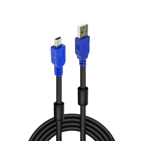 Cable Mini USB de 1.8Mts American NET GP-040-180CM Cable de 5 Pines para Cámara Fotográfica, Cable MiniUSB 2.0 a USB Macho 2.0 de 1.8 metros con Filtro de Ferrita