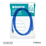 Cable Patch Cord Cat6A de 3MT Dixon 6A-CBHC-BL3 – Azul – Chaqueta LSZH