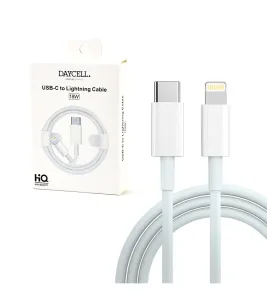 Cable USB C a Lightning  de 1M 18W, Cable de Carga Rápida 8 Pin Daycell IP12-PRO