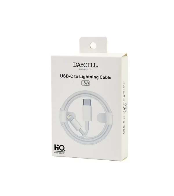 Cable USB C a Lightning  de 1M 18W, Cable de Carga Rápida 8 Pin Daycell IP12-PRO