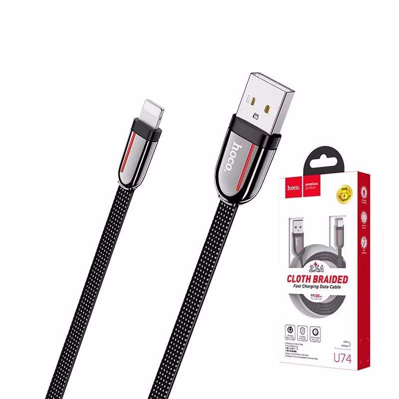 Cable para Iphone con conector Lightning   HOCO U Cable USB a Lightning de  Metro para Tableta Apple o Celulares Iphone HOCO u