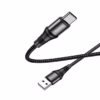 Cable USB a USB C de mt   HOCO X U Cable USB Macho a USB Tipo C de  Metro   Enmallado   Hoco X U
