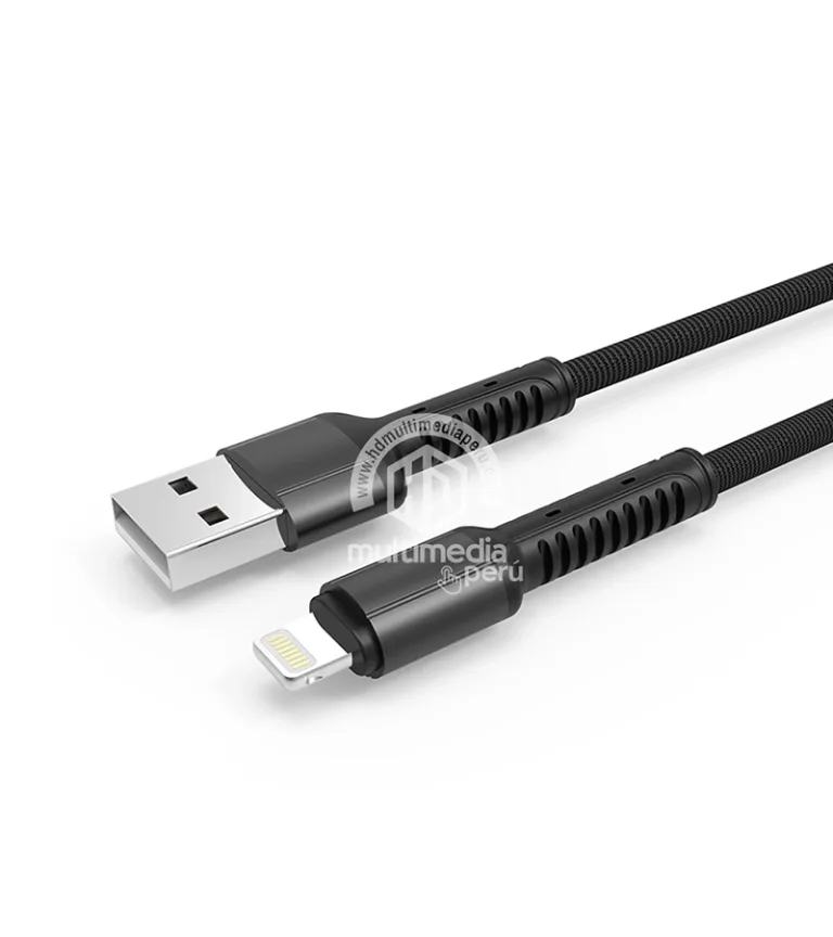 Cable USB para iphone de 1 Metro LDNIO LS63 - Soporta carga rápida Cable USB Lightning Enmallado de 1 Metro - LDNIO LS63-L