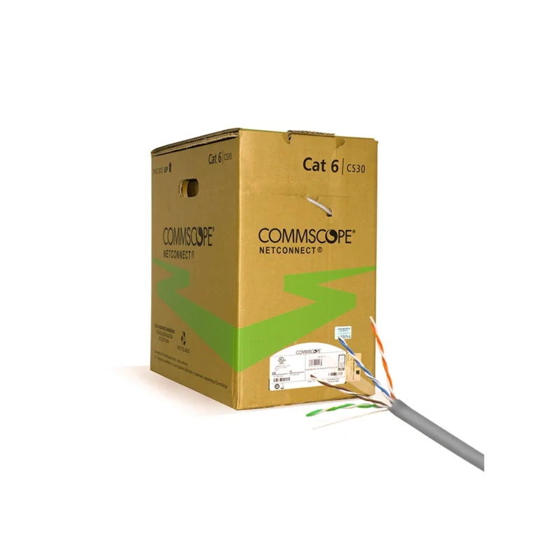 Cable UTP Cat6 AMP Commscope 1427071-4 CS30CM GRIS de 305Mt 1427071-4 AMP, Rollo UTP Cat6 CM 4/24 COMMSCOPE